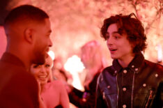 Timothée Chalamet with Kid Cudi at the 2022 Vanity Fair Oscar Party