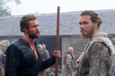 Leo Suter as Harald and Sam Corlett as Leif in Vikings Valhalla