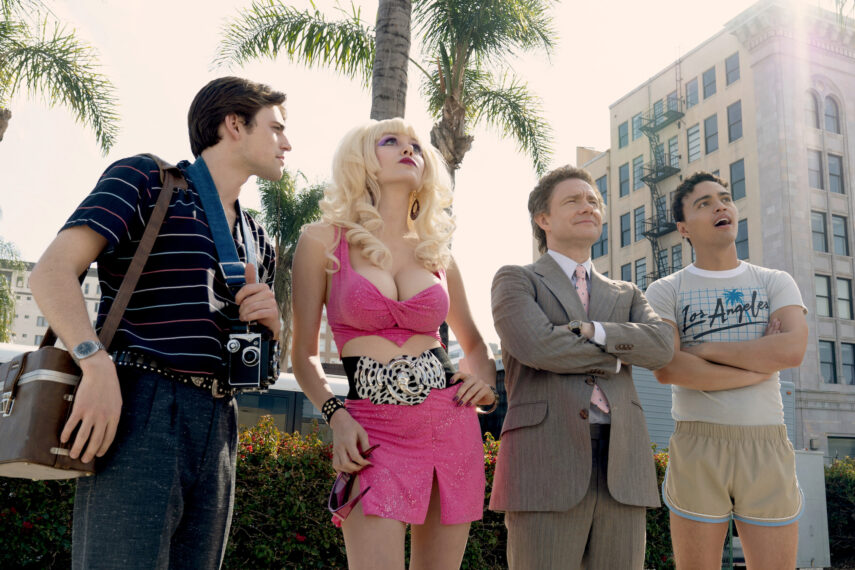 Charlie Rowe, Emmy Rossum, Martin Freeman, Tonatiuh in Angelyne