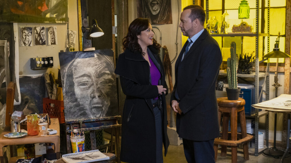 Marisa Ramirez as Detective Maria Baez and Donnie Wahlberg as Danny Reagan in Blue Bloods