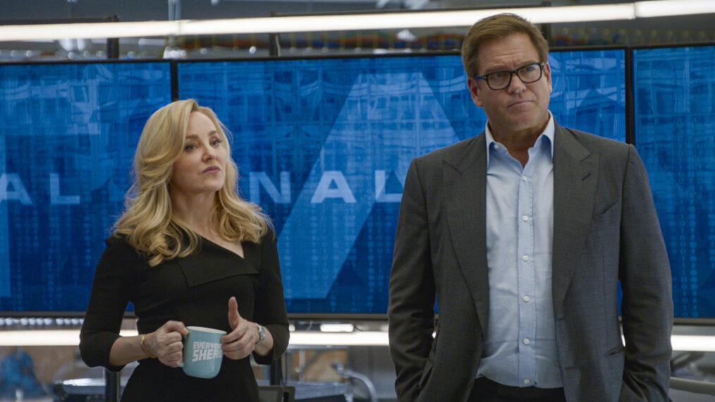 Geneva Carr as Marissa Morgan and Michael Weatherly as Dr. Jason Bull in Bull