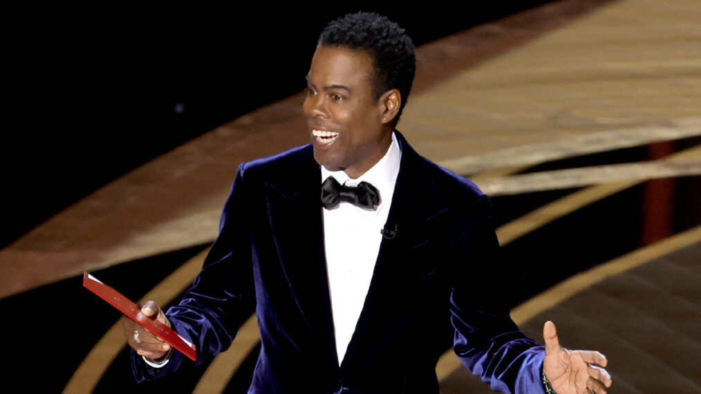 Chris Rock presents at Oscars 2022