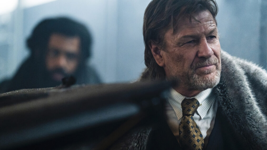 Sean Bean as Wilford and Daveed Diggs as Layton in Snowpiercer Season 3 Episode 10