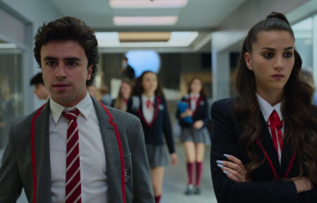 Itzan Escamilla and Claudia Salas in Elite Season 5