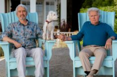 Grace and Frankie - Season 7 - Sam Waterston and Martin Sheen with a dog
