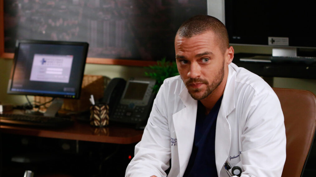 Neve Campbell as Dr. Lizzie Shepherd and Jesse Williams as Jackson Avery in Grey's Anatomy