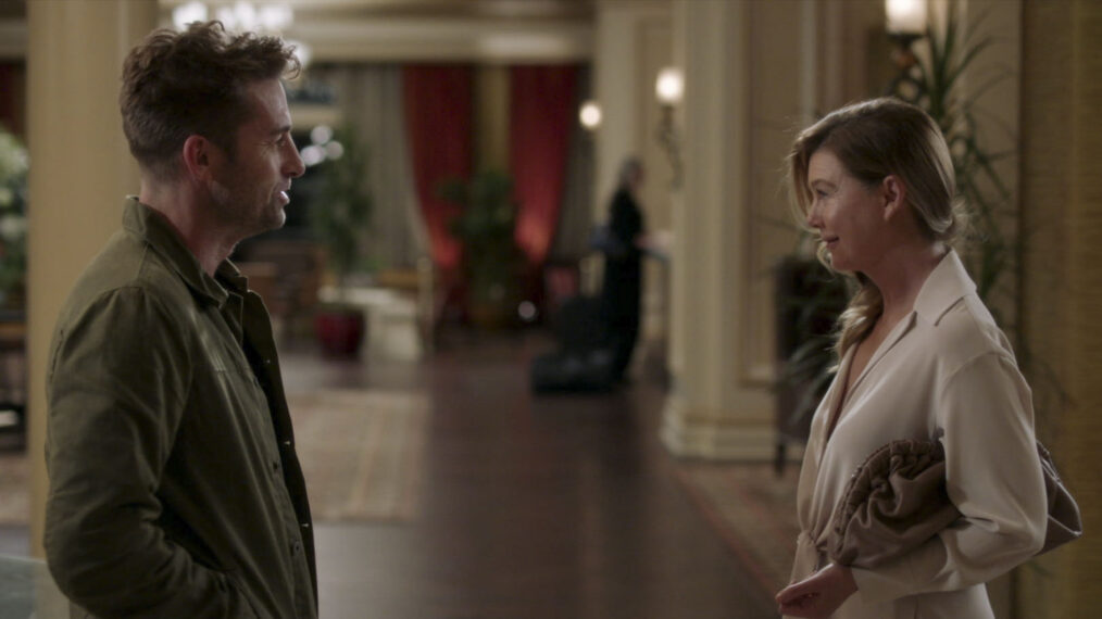 Scott Speedman as Nick, Ellen Pompeo as Meredith in Grey's Anatomy