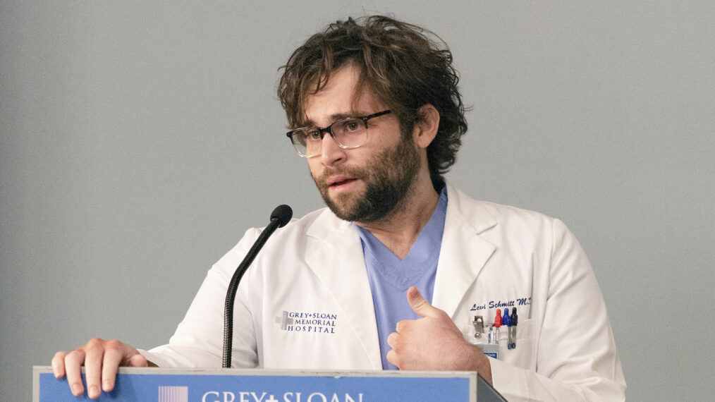 Jake Borelli as Levi in Grey's Anatomy