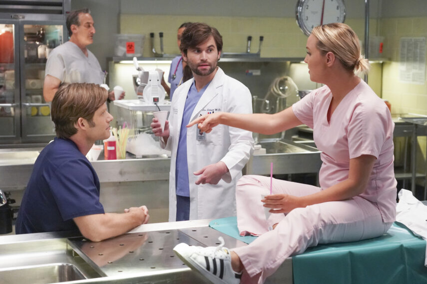 Chris Carmack, Jake Borelli, Camilla Luddington in Grey's Anatomy