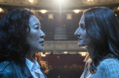 Sandra Oh as Eve Polastri and Camille Cottin as Helene in Killing Eve