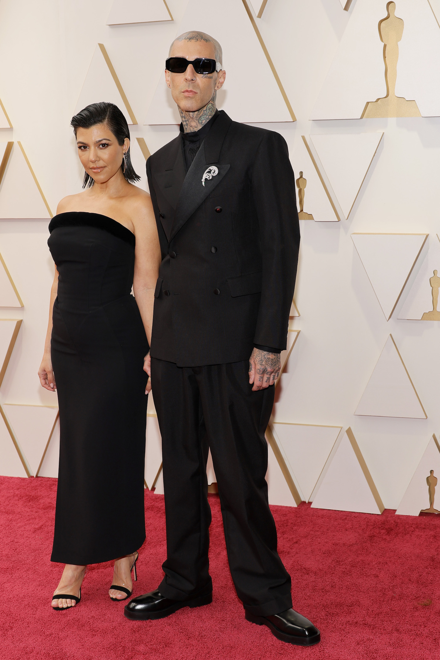 Kourtney Kardashian and Travis Barker at the Oscars 2022