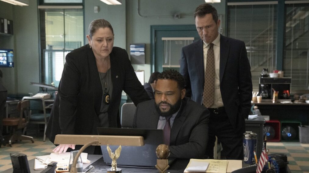 Camryn Manheim, Anthony Anderson, and Jeffrey Donovan in Law & Order - Season 21