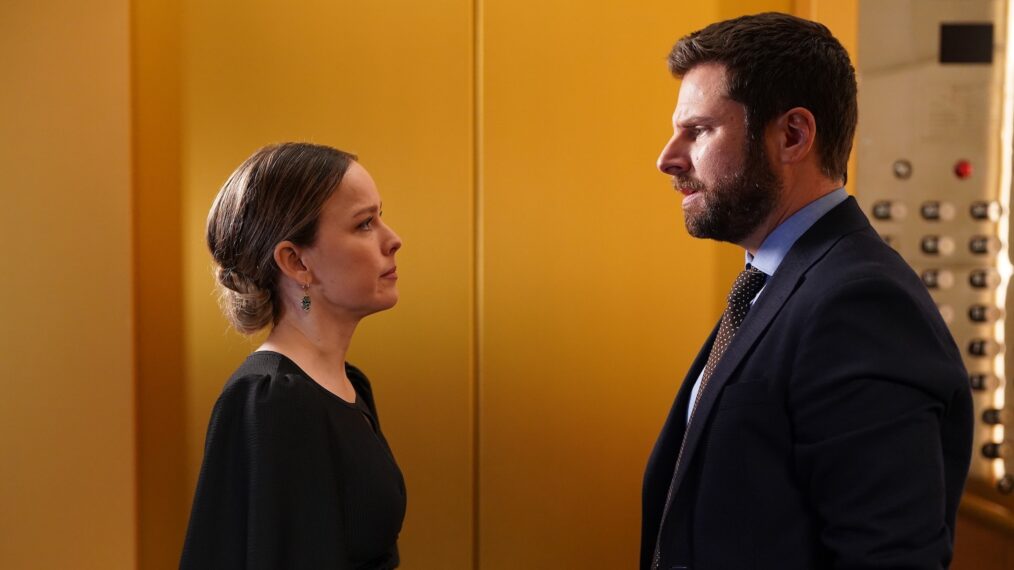 Allison Miller as Maggie, James Roday Rodriguez as Gary in A Million Little Things