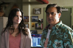 Katrina Law as NCIS Special Agent Jessica Knight and Jason Antoon as Ernie Malik in NCIS Hawai'i