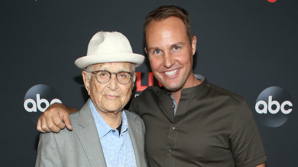 Norman Lear and Brent Miller attend an evening with Jimmy Kimmel