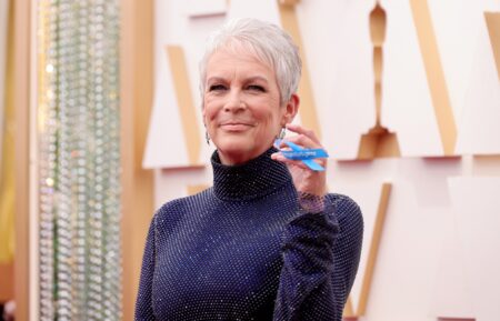 Jamie Lee Curtis on the red carpet of the 94th Annual Academy Awards