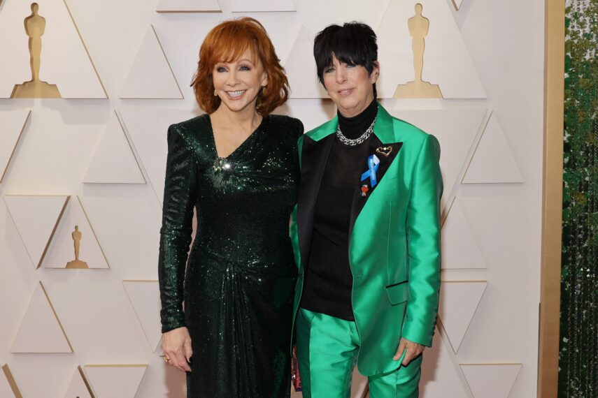 Oscars Red Carpet 2022 Reba McEntire and Diane Warren 