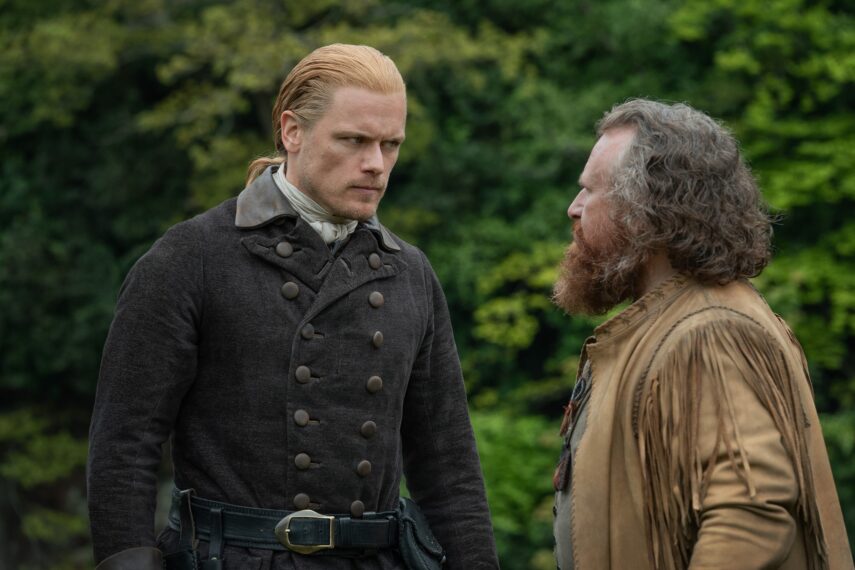 Outlander Season 6 Sam Hueghan and Michael Geary 