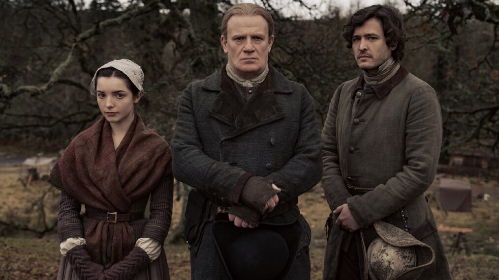 Outlander Season 6 - Jessica Reynolds, Mark Lewis Jones, and Alexander Vlahos