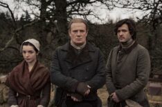 Outlander Season 6 - Jessica Reynolds, Mark Lewis Jones, and Alexander Vlahos