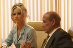 Pam & Tommy - 'Pamela In Wonderland' - During a grueling deposition, Pam is pushed to the emotional brink - Lily James as Pam Anderson and Sandy Alden as Paul Ben-Victor