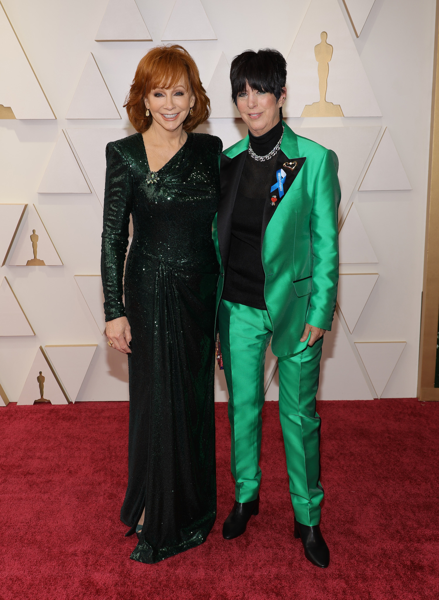 Reba McEntire and Diane Warren at the Oscars 2022