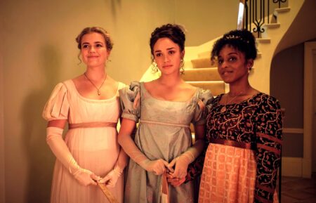 Rosie Graham as Alison Heywood, Rose Williams as Charlotte Heywood, Crystal Clarke as Georgiana Lambe in Sanditon