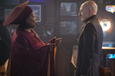 Whoopi Goldberg as Guinan and Sir Patrick Stewart as Jean-Luc Picard in Star Trek Picard