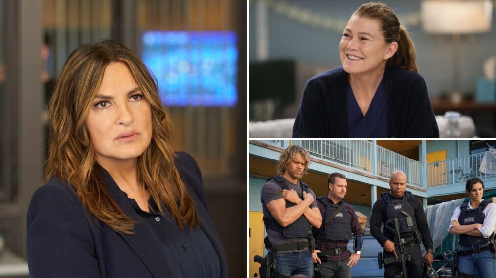 Law & Order SVU, Grey's Anatomy, NCIS Los Angeles
