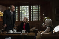 James Spader as Raymond 'Red' Reddington, Joely Richardson as Cassandra Bianchi, Patricia Richardson as Matilda Davis in The Blacklist - Season 9