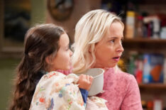 Charlotte Sanchez and Lecy Goranson in The Conners