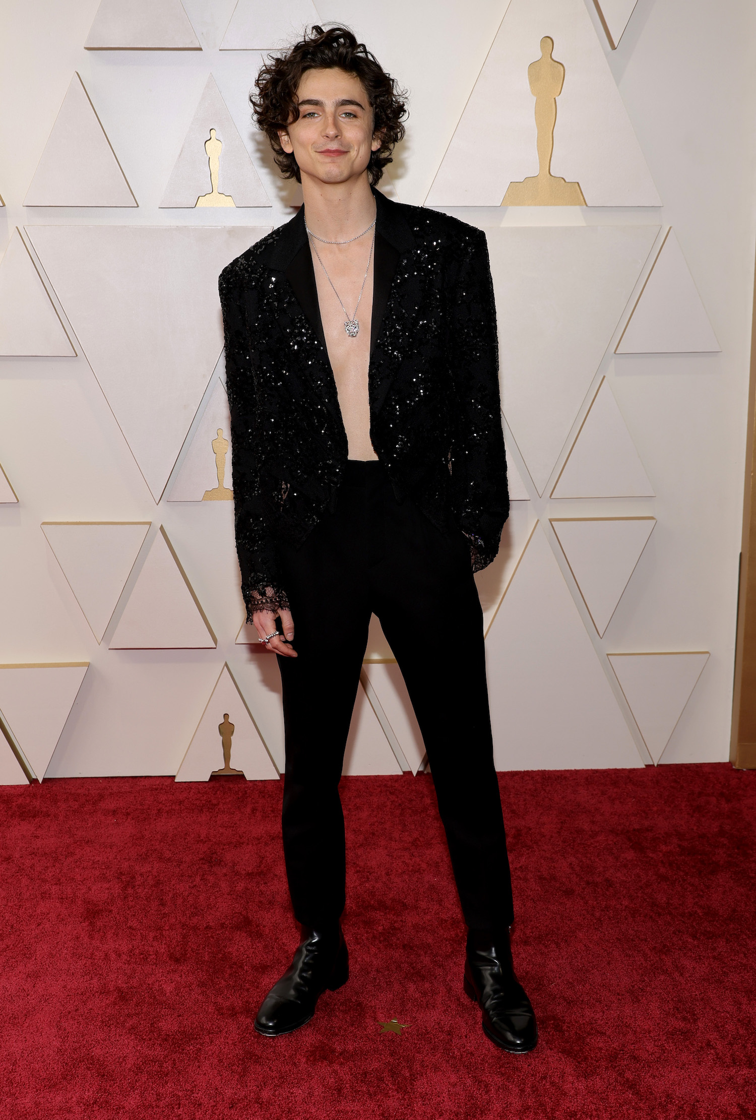 Timothée Chalamet at the Oscars 2022