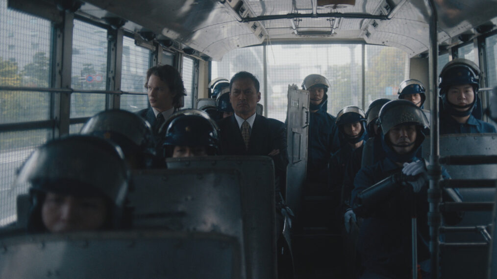 Ansel Elgort and Ken Watanabe in Tokyo Vice