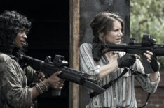 Medina Senghore as Annie and Lauren Cohan as Maggie Rhee in The Walking Dead