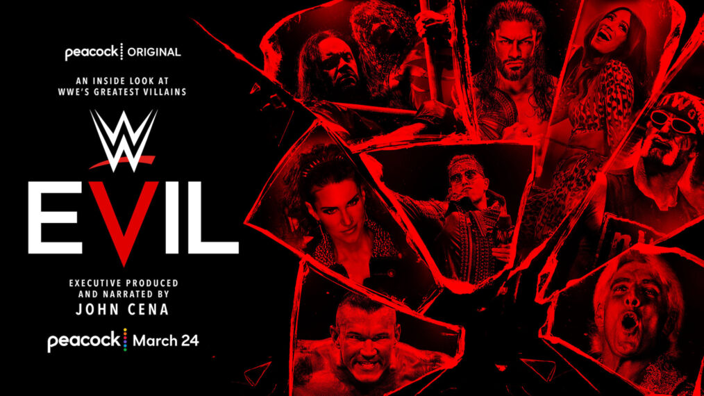 'WWE Evil,' Peacock Docuseries, Hosted by John Cena, Poster