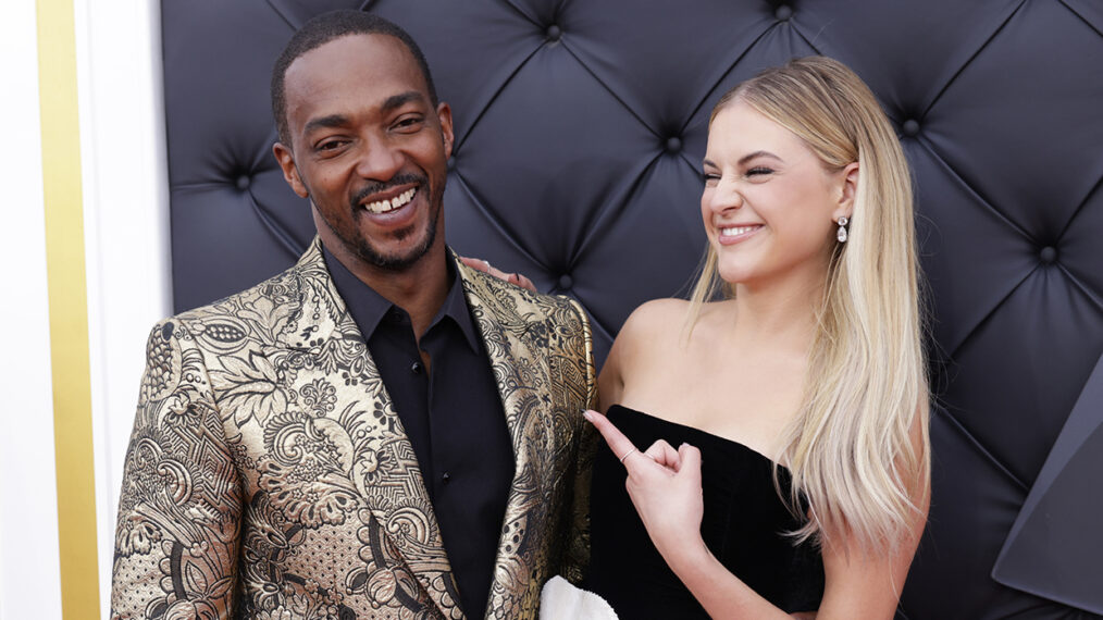 Anthony Mackie and Kelsea Ballerini at the 64th Annual Grammy Awards