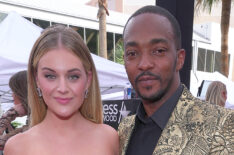 Kelsea Ballerini and Anthony Mackie attend the 64th Annual Grammy Awards