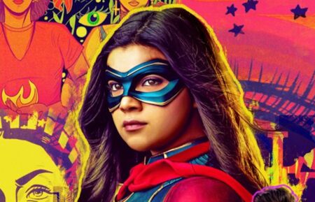 Iman Valleni in a Ms. Marvel poster
