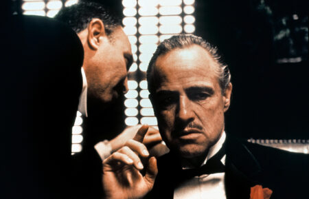 Salvatore Corsitto and Marlon Brando in The Godfather