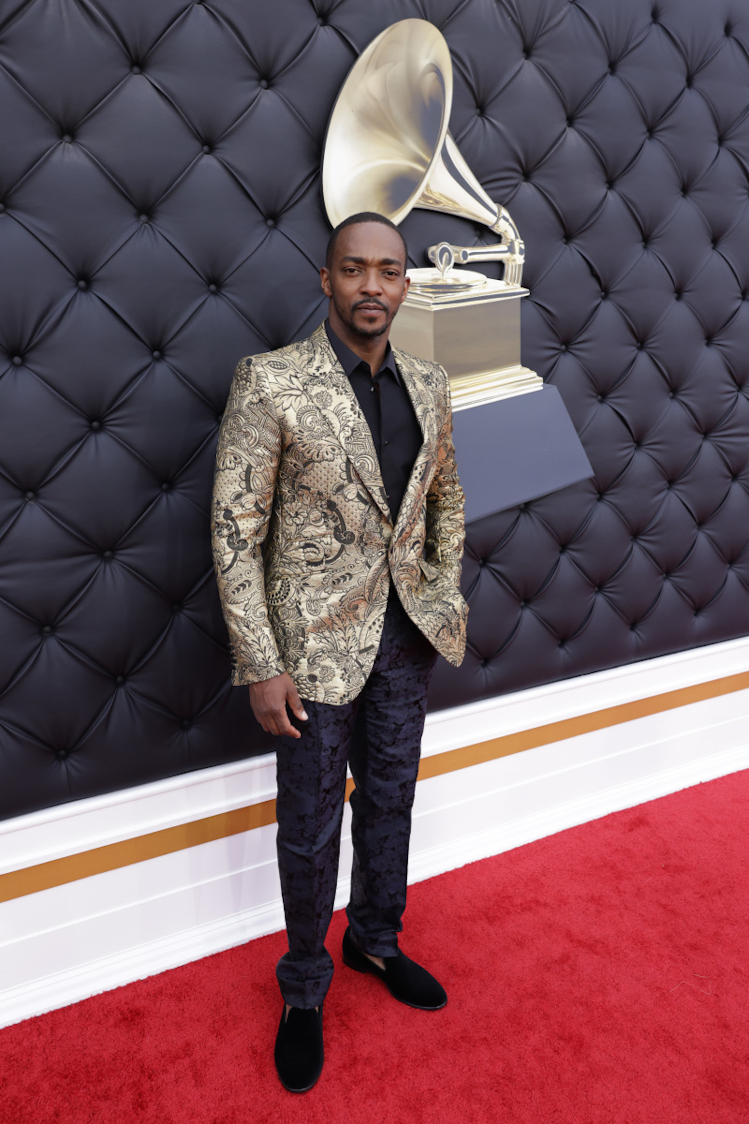 Anthony Mackie at the Grammys 2022