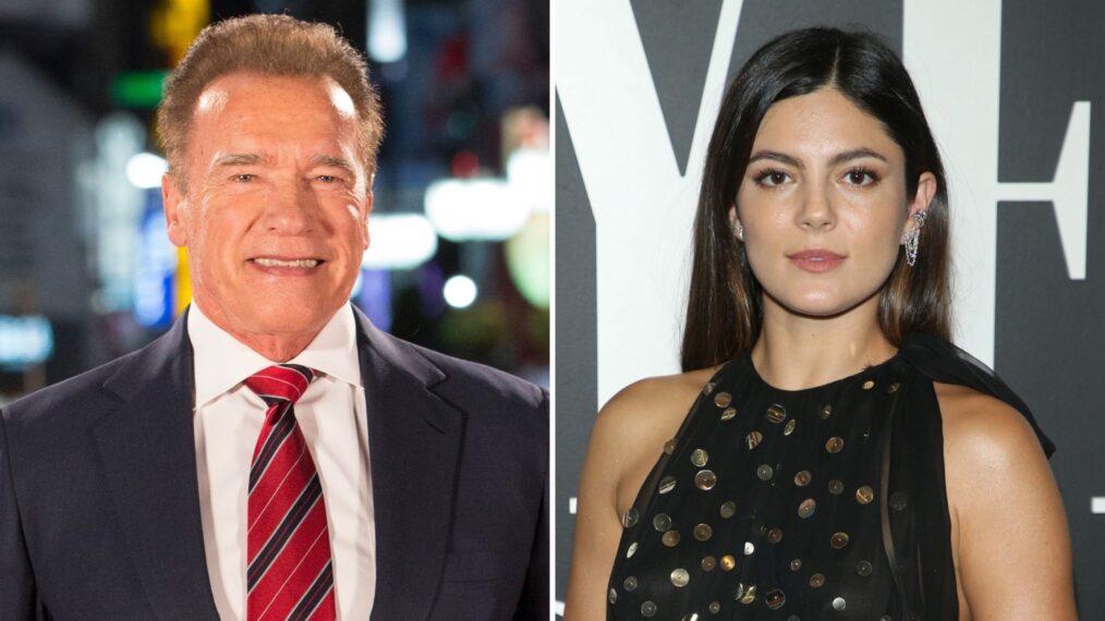 Arnold Schwarzenegger and Monica Barbaro