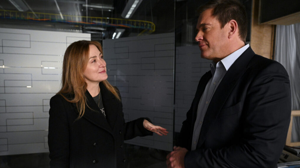 Sasha Alexander and Michael Weatherly on the set of Bull - 'Opening Up'