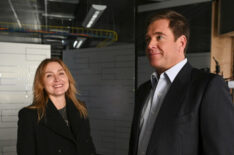 Sasha Alexander and Michael Weatherly on the set of Bull - 'Opening Up'