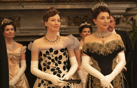 Carrie Coon and Donna Murphy in The Gilded Age - Season 1