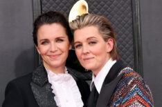 Catherine Shepherd and Brandi Carlile at the Grammys 2022