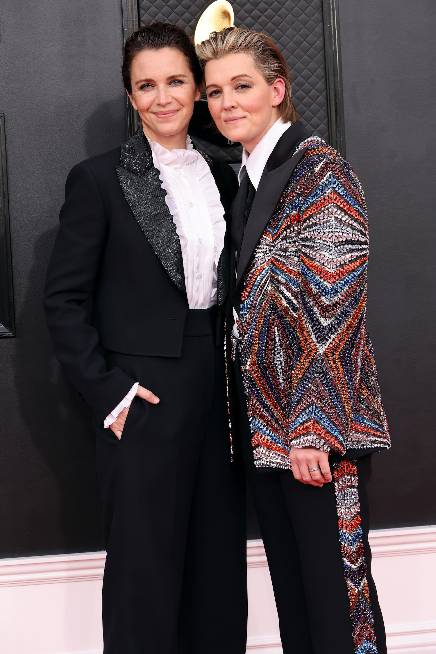 Catherine Shepherd and Brandi Carlile at the Grammys 2022