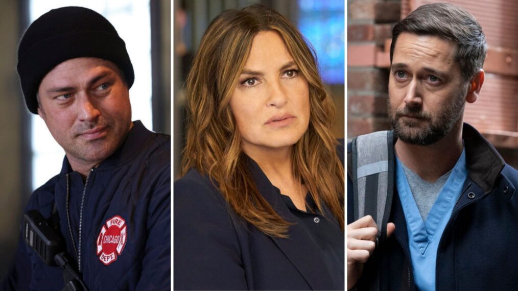 Taylor Kinney in Chicago Fire, Mariska Hargitay in SVU, Ryan Eggold in New Amsterdam