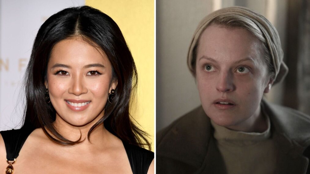 Christine Ko (L) and Elisabeth Moss in 'The Handmaid's Tale' Season 4 (R)