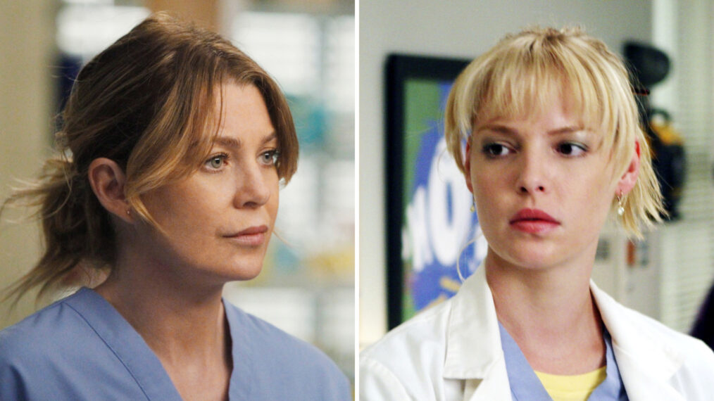 Ellen Pompeo and Katherine Heigl Grey's Anatomy