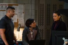 Miguel Gomez as Special Agent Ivan Ortiz, Keisha Castle-Hughes as Special Agent Hana Gibson, and Alexa Davalos as Special Agent Kristin Gaines in FBI Most Wanted - 'Covenant'